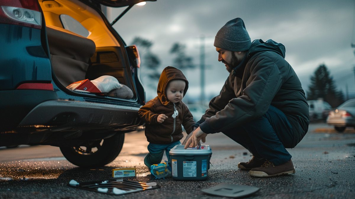 Travel potty and cleanup gear